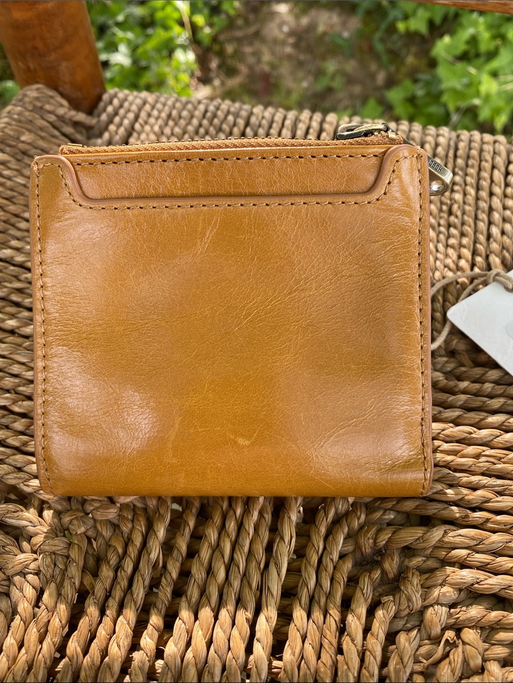 HOBO Tan Leather Snap Card Wallet - Picture 2 of 8